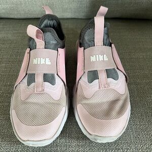 Nike Pink and Gray Athletic Sneakers with Mesh Upper